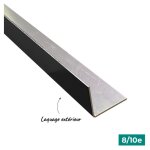 Cornière eco 2ml en alu 8 / 10ème 20x20mm - laquage extérieur - ral9005 - aluhome Cornière eco 2ml en alu 8 / 10ème 20x20mm - laquage extérieur - ral9005 - aluhome