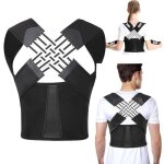 Correcteur de posture dos redresse pour homme et femme - ceinture dorsale ajustable - noir - adulte - ...