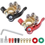 Pour cosse batterie 12v / 24v, 2 bornes de batterie de voiture � d�branchement rapide � quatre voies ...