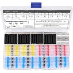 Cosse thermoretractable soudure 260pcs, 4 tailles de etanche manchon thermosoudable connecteur a souder ...
