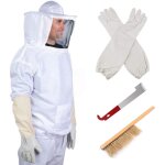 Costume d'apiculture avec chapeau et voile d'abeille, gants, brosse  abeille, crochet en j en acier, ...