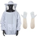 Costume d'apiculture professionnelle avec gants, combinaison d'apiculteur, gants d'apiculture en peau ...