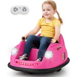 Costway - 12v auto tamponneuse lectrique enfants avec tlcommande, voiture tournante bb 360avec ...
