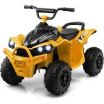 Costway - 12v quad lectrique enfant avec phares & musique & klaxon, voiture lectrique avec pdale & ...