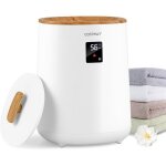 Costway 18l couette chauffante pour serviettes, couette chauffante avec affichage led et coupure automatique, ...
