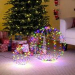 Lot de 2 boules lumineuses 30 cm + 56 cm, décoration noël extérieur intérieur, 440 lumières led colorées, ... Lot de 2 boules lumineuses 30 cm + 56 cm, décoration noël extérieur intérieur, 440 lumières led colorées, ...
