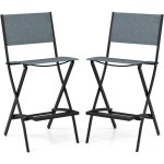 Costway - lot de 2 chaise de jardin extérieur, chaise pliante interieur, cadre en metal, patins antidérapants, ... Costway - lot de 2 chaise de jardin extérieur, chaise pliante interieur, cadre en metal, patins antidérapants, ...
