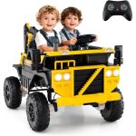 Costway 24v voiture excavatrice �lectrique enfant avec t�l�commande & pelle, camion �lectrique 2 places ...