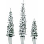 Costway lot de 3 sapins de nol artificiels 90 / 120 / 150 cm, 120 / 140 / 160 pointes de branches, bases ...