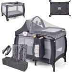 Costway - 4 en 1 lit parapluie bb avec matelas & moustiquaire, lit bb volutif avec table  langer, ...