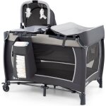 Costway 5 en 1 lit parapluie b�b� avec matelas & table � langer, lit b�b� evolutif avec bo�te � musique ...
