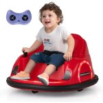 Costway - 6v auto tamponneuse lectrique enfant avec tlcommande, voiture tournante bb 360avec lumires ...