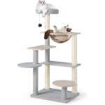 Costway - arbre à chat 113 cm, arbre a chat bois, 2 griffoirs pour chat en sisal, 5 plateformes, capsule ... Costway - arbre à chat 113 cm, arbre a chat bois, 2 griffoirs pour chat en sisal, 5 plateformes, capsule ...
