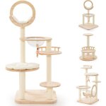 Costway - arbre à chat en bois convertible 4 en 1, grande tour à chat en blocs de construction avec condo, ... Costway - arbre à chat en bois convertible 4 en 1, grande tour à chat en blocs de construction avec condo, ...