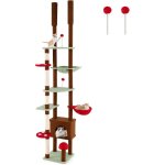 Costway arbre � chat, hauteur sous plafond, champignon, 207 - 237 / 247 - 277 cm, du sol au plafond, ...