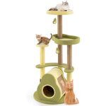 Costway - arbre  chat xxl 124, 5 cm, arbre a chat design, 2 griffoirs pour chat, planche  griffer, ...