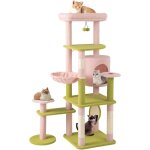 Costway - arbre � chat xxl 148 cm, arbre a chat bois, 7 plateformes, 3 griffoirs pour chat, planche � ...