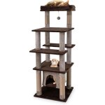 Costway arbre � chat xxl 148 cm, condo flottant, 6 plateformes, 6 poteaux � griffer en jute, arbre a ...