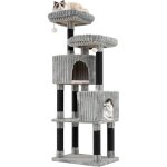 Costway arbre � chat xxl 156 cm, 2 condos, 4 plateformes, poteaux � griffer, arbre a chat maine coon, ...