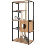 Costway - arbre à chat xxl 160 cm, 3 plateformes, 2 griffoirs chat en sisal, brosse d'toilettage, arbre ... Costway - arbre à chat xxl 160 cm, 3 plateformes, 2 griffoirs chat en sisal, brosse d'toilettage, arbre ...