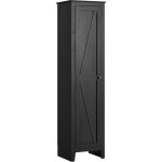 Costway - armoire de salle de bain haute 180 cm , meuble de rangement, colonne, 4 tagres, placard  ...