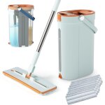 Costway balais serpilli�re seau essoreur, t�te plate rotatif 360�, 8 serpilli�res microfibre lavable ...