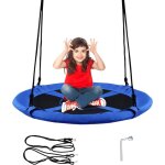 Balançoire nid d'oiseau ronde ø 100cm, charge maximal 150kg, balançoire extérieure pour enfants et adultes, ... Balançoire nid d'oiseau ronde ø 100cm, charge maximal 150kg, balançoire extérieure pour enfants et adultes, ...