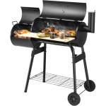 Costway - barbecue à charbon en bois avec fumoir déporté, barbecue portable avec caisse de feu latérale ... Costway - barbecue à charbon en bois avec fumoir déporté, barbecue portable avec caisse de feu latérale ...