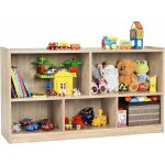 Costway - bibliothque enfants en bois avec 5 compartiments, meuble de rangement pour jouets & livres ...