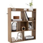 Costway - bibliothque tagre 7 compartiments ouverte, meuble de rangement  4 niveaux, dispositifs ...