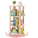Costway - biblioth�que rotative, �tag�re � livres pour enfants � 3 niveaux, tour rotative � 360� avec ...