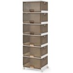 Costway - boite rangement chaussures empilables, caisse rangement plastique avec couvercles, 4 roulettes, ... Costway - boite rangement chaussures empilables, caisse rangement plastique avec couvercles, 4 roulettes, ...