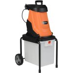 Costway broyeur de v�g�taux et branches �lectrique 2800w, broyeur de jardin bac de collecte 50 l dia. ...