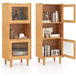 Costway - buffet cuisine, armoire cuisine 3 compartiments, 2 portes en acrylique, porte magnétique, armoire ... Costway - buffet cuisine, armoire cuisine 3 compartiments, 2 portes en acrylique, porte magnétique, armoire ...