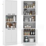 Costway buffet cuisine haut 190 cm, meuble de cuisine rangement, 2 placard rangement, 2 doubles portes, ... Costway buffet cuisine haut 190 cm, meuble de cuisine rangement, 2 placard rangement, 2 doubles portes, ...