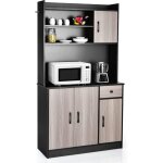 Buffet cuisine rangement, armoire cuisine avec tiroir, 4 etagères réglables, 3 placards à porte, vaisselier, ... Buffet cuisine rangement, armoire cuisine avec tiroir, 4 etagères réglables, 3 placards à porte, vaisselier, ...