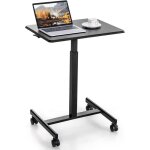 Costway - bureau assis debout, table de lit à roulette, table reglable hauteur 74 - 108 cm, vérin pneumatique, ... Costway - bureau assis debout, table de lit à roulette, table reglable hauteur 74 - 108 cm, vérin pneumatique, ...