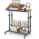 Costway bureau debout mobile, table assis - debout r�glable en hauteur avec plateau inclinable, support ...