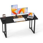 Costway - bureau d'ordinateur 60 x 160 cm, bureau d'�tude avec cadre en m�tal, style industriel, table ...