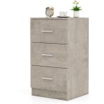 Caisson de bureau meuble de rangement avec 3 tiroirs pour lettre, dossiers et documents naturel Caisson de bureau meuble de rangement avec 3 tiroirs pour lettre, dossiers et documents naturel
