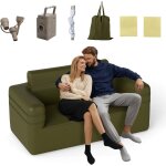 Costway canap� gonflable 2 place, fauteuil portable en tissu oxford avec pompe � air int�gr�e sac de ...