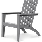 Costway - chaise adirondack en bois d'acacia, fauteuil adirondack classique avec accoudoir ergonomique, ...