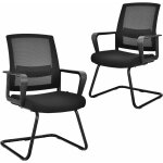 Costway chaise de confrence, chaise ergonomique en maille  dossier moyen avec sige rembourr, pour ...