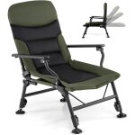 Costway chaise pliante camping, dossier inclinable � 5 niveaux, pieds pivotants � 360� et hauteur r�glable, ...