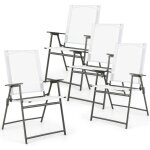 Lot de 4 chaise de jardin exterieur, fauteuil de jardin, verrouillage de sécurité, cadre en métal, chaise ... Lot de 4 chaise de jardin exterieur, fauteuil de jardin, verrouillage de sécurité, cadre en métal, chaise ...