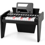 Costway clavier piano enfant 25 touches avec pupitre amovible, piano num�rique avec mode d'apprentissage ...