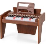 Costway clavier piano enfant 25 touches avec pupitre amovible, piano num�rique avec mode d'apprentissage ...