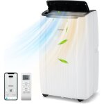 Costway climatiseur mobile silencieux 6 en 1, refroidissement, chauffage, ventilateur, d�shumidificateur, ...