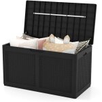 Costway - coffre de terrasse en résine 380 l, banc de rangement Étanche d'extérieur avec couvercle verrouillab ... Costway - coffre de terrasse en résine 380 l, banc de rangement Étanche d'extérieur avec couvercle verrouillab ...
