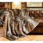 Costway couverture en polaire 150 x 200 cm, plaid en fausse fourrure chaude et moelleuse, �paisse, jet� ...